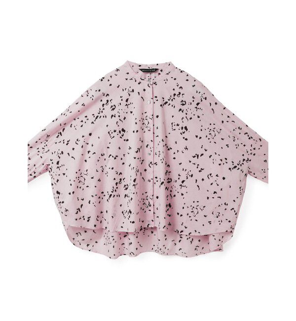 mizuiro ind「mizuiro ind プリントバックギャザーシャツ」|シャツ・ブラウス|