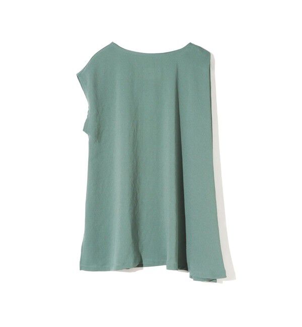 MIDIUMISOLID「MIDIUMISOLID for Ladies アシンメトリーフレアプルオーバー」|Tシャツ・カットソー|グリーン