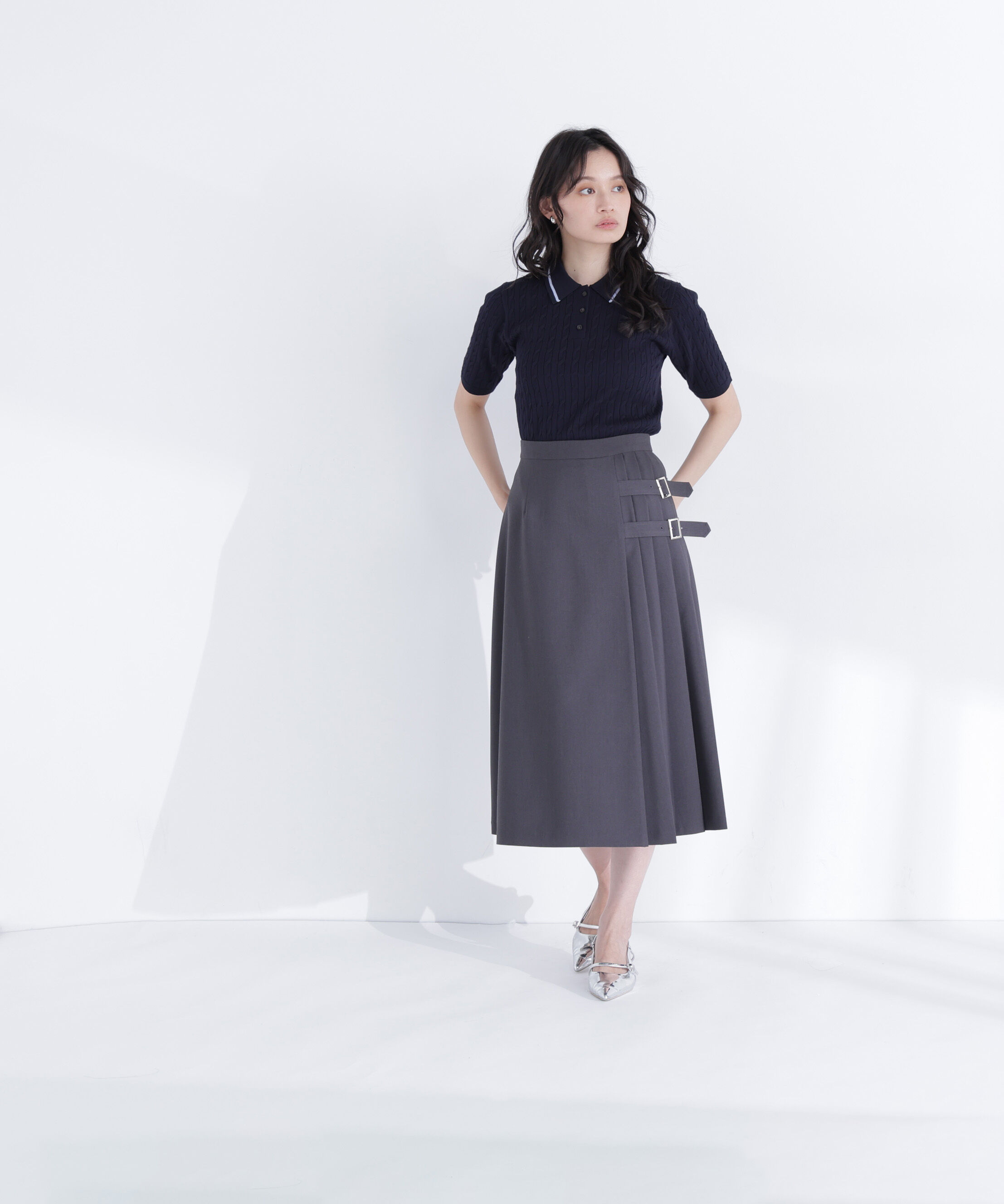  「ケーブルポロニット」|ニット・セーター|