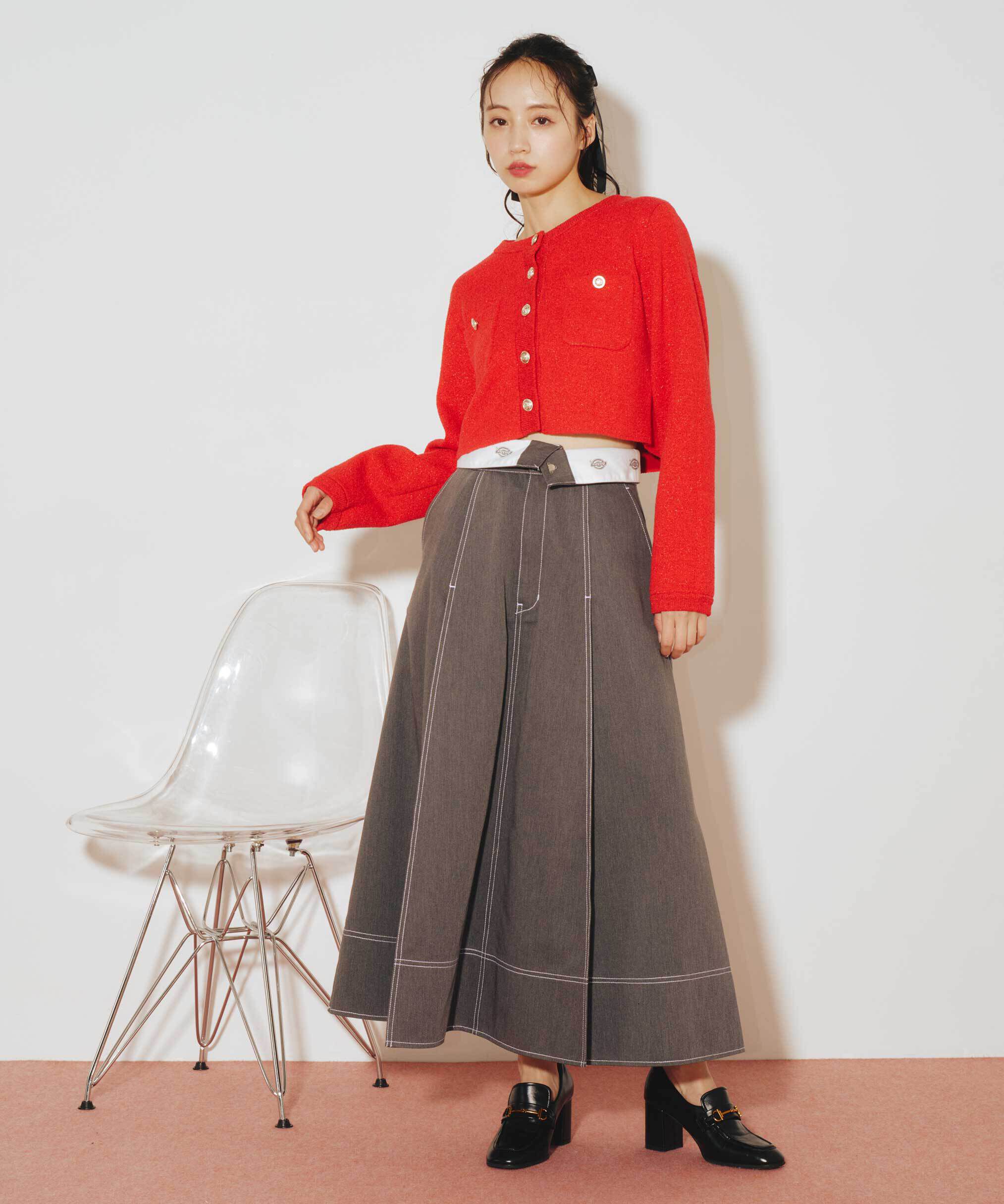  「「Dickies &times; JILL by JILL STUART」別注ステッチロングスカート」|スカート|チャコールグ 1
