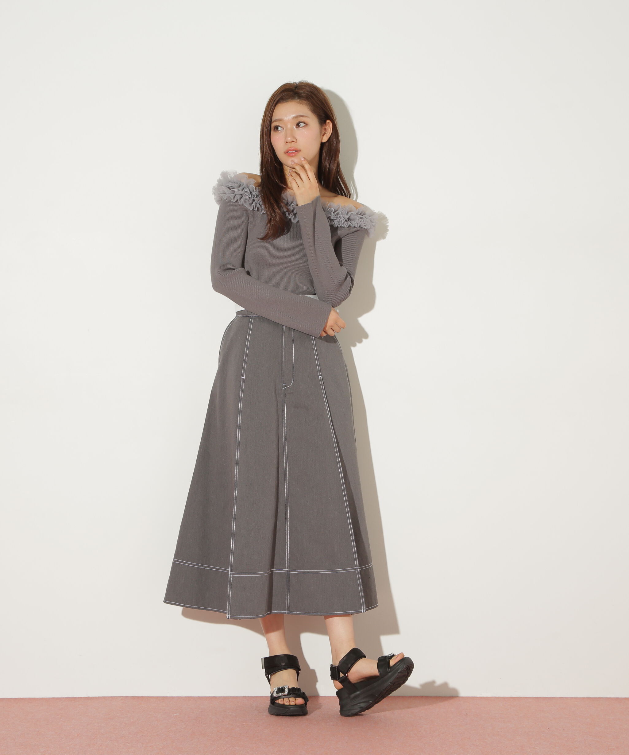 「「Dickies &times; JILL by JILL STUART」別注ステッチロングスカート」|スカート|