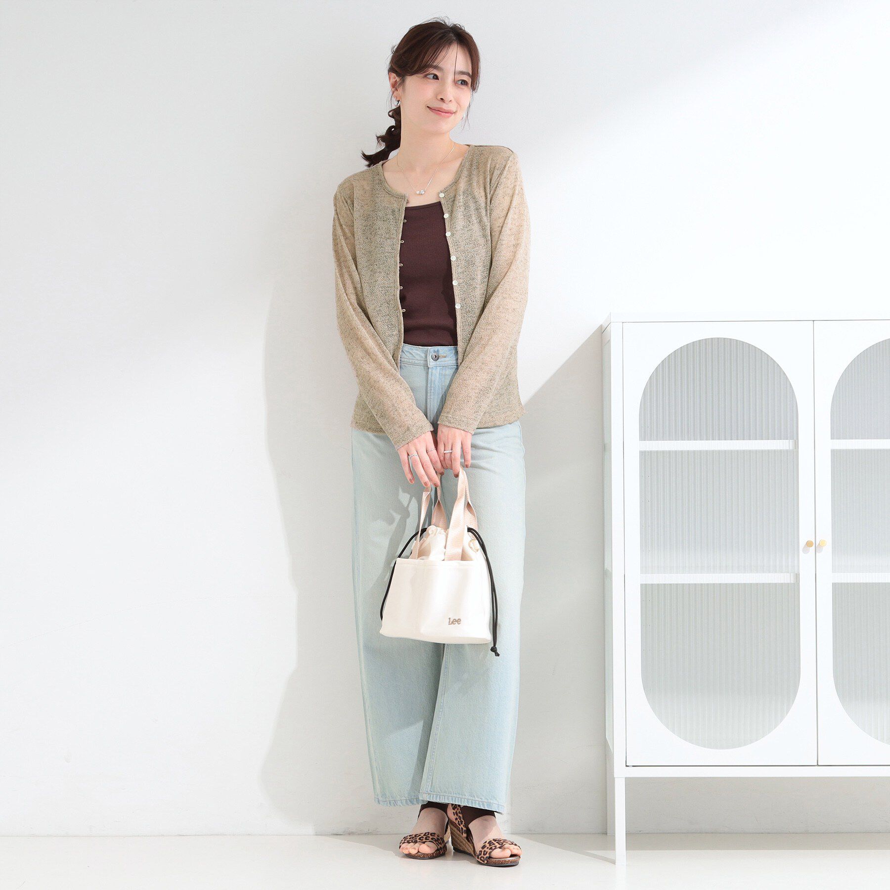 SHOO･LA･RUE「メランジ調ニットソーシアーカーディガン」|カーディガン|