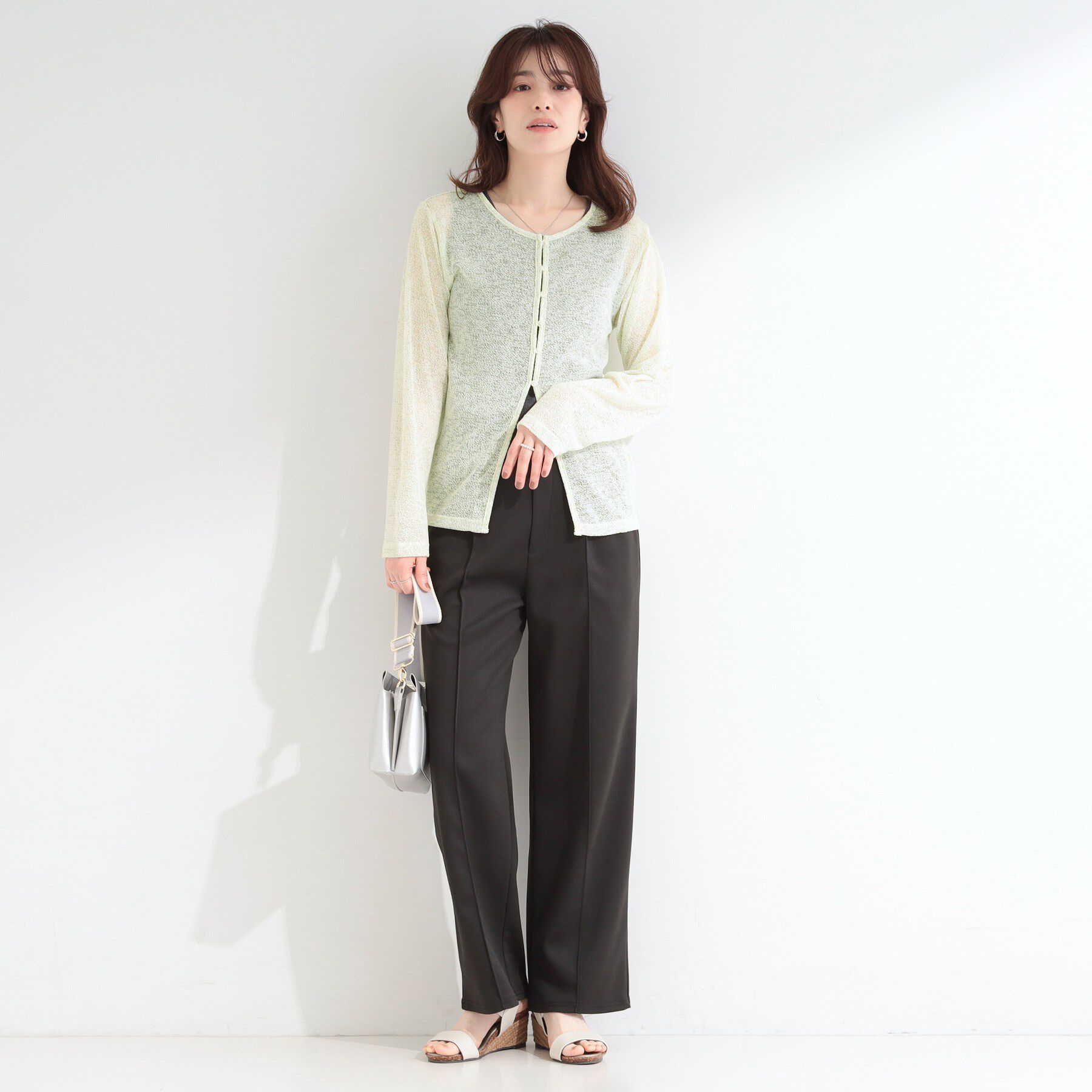 SHOO･LA･RUE「メランジ調ニットソーシアーカーディガン」|カーディガン|