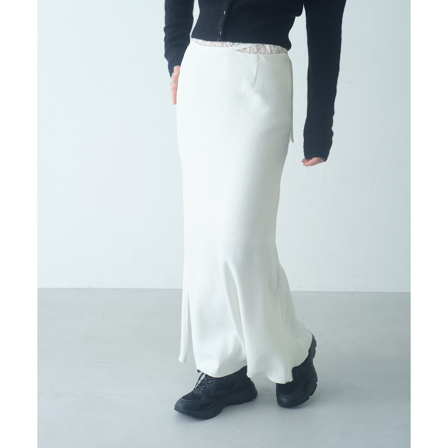 CODE A「【ReRe】easy－fit long skirt」|スカート|