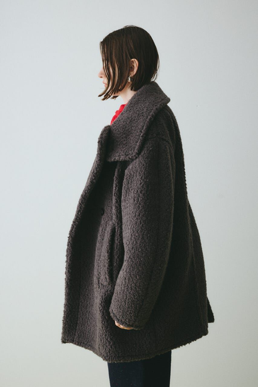 HeRIN.CYE「Stand collar boa coat」|その他|