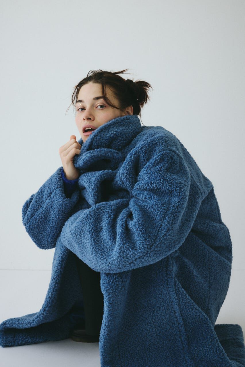 HeRIN.CYE「Stand collar boa coat」|その他|