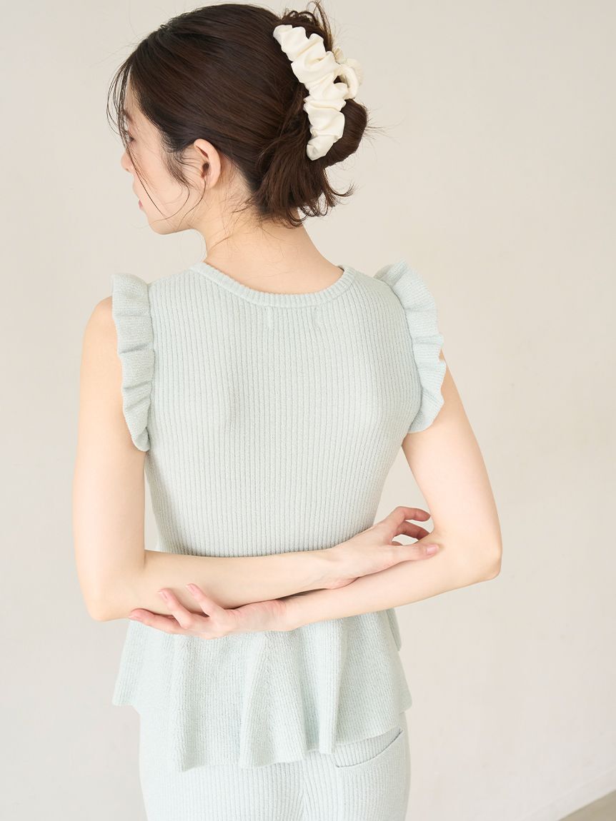 SNIDEL HOME「ニットフリルプルオーバー」|ルームウェア|