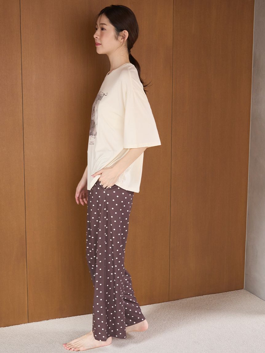 SNIDEL HOME「ドットロングパンツ」|ルームウェア|