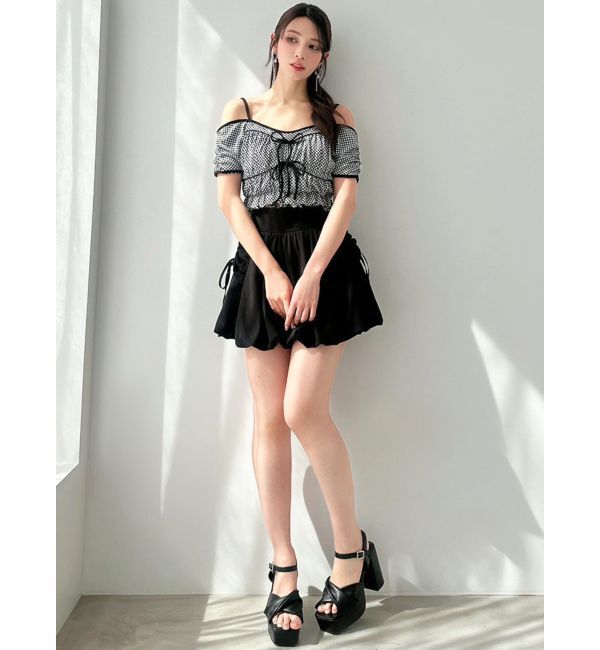 RESEXXY「ダブルリボンクロップドトップス」|Tシャツ・カットソー|
