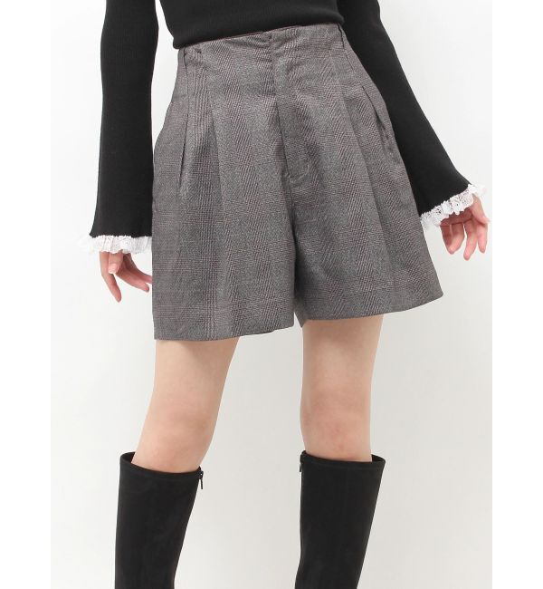 MERCURYDUO「ハイウエストツータックショートパンツ」|その他|ブラウン