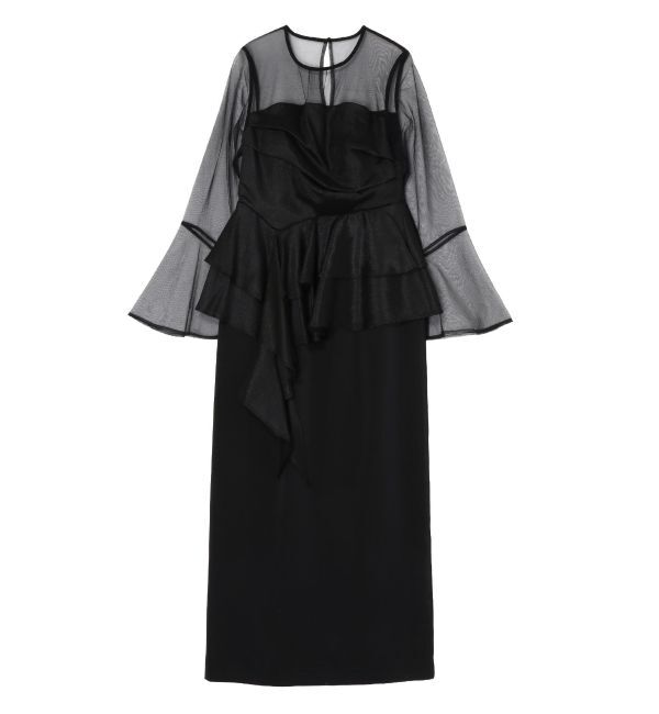 LAGUNAMOON「LADYアシンメトリーペプラムフリルドレス」|ドレス|