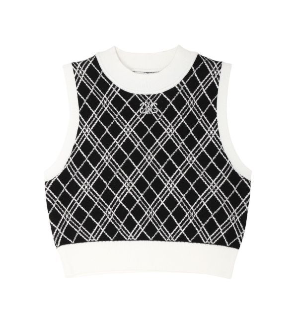 SymmetryGYDA bijouラメチェックアメスリニットトップス（GYDA