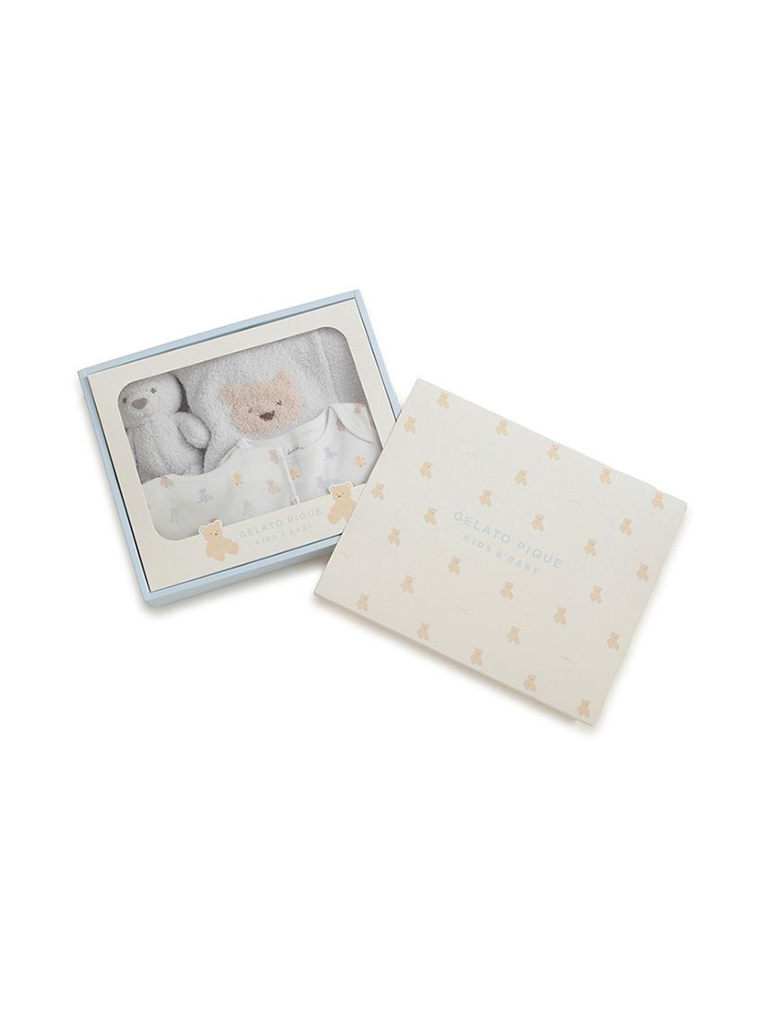 GELATO PIQUE KIDS & BABY「【ラッピング済み】【BABY】ベアブランケット&ぬいぐるみ&ボディースーツ&スタイ4点セット ギフトBOX」|その他ベビー用品|