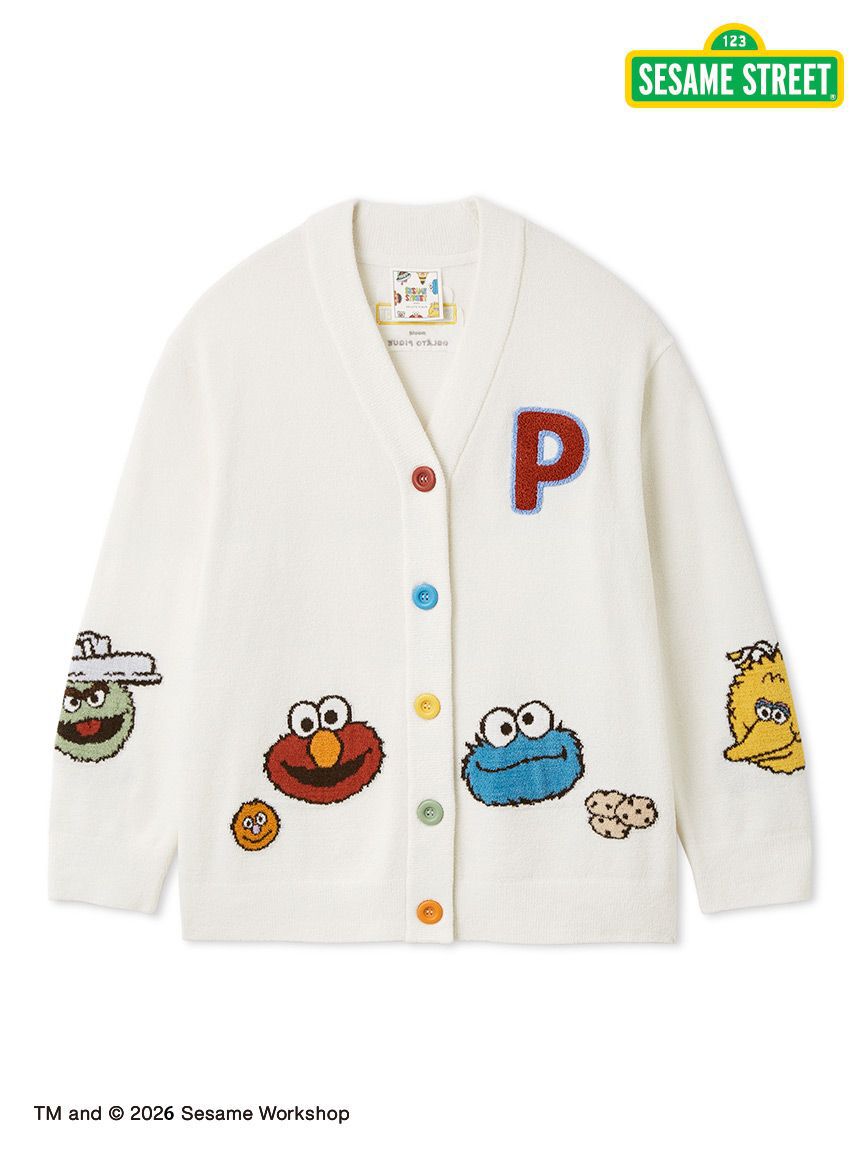 gelato pique「【SESAME STREET】エアリーモコアップリケカーディガン」|ルームウェア|