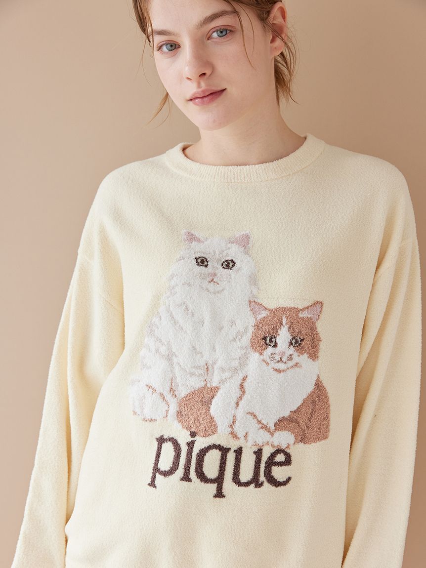 gelato pique「【ラッピング済み】エアリーモコキャットジャガードプルオーバー＆ショートパンツSET」|ルームウェア|