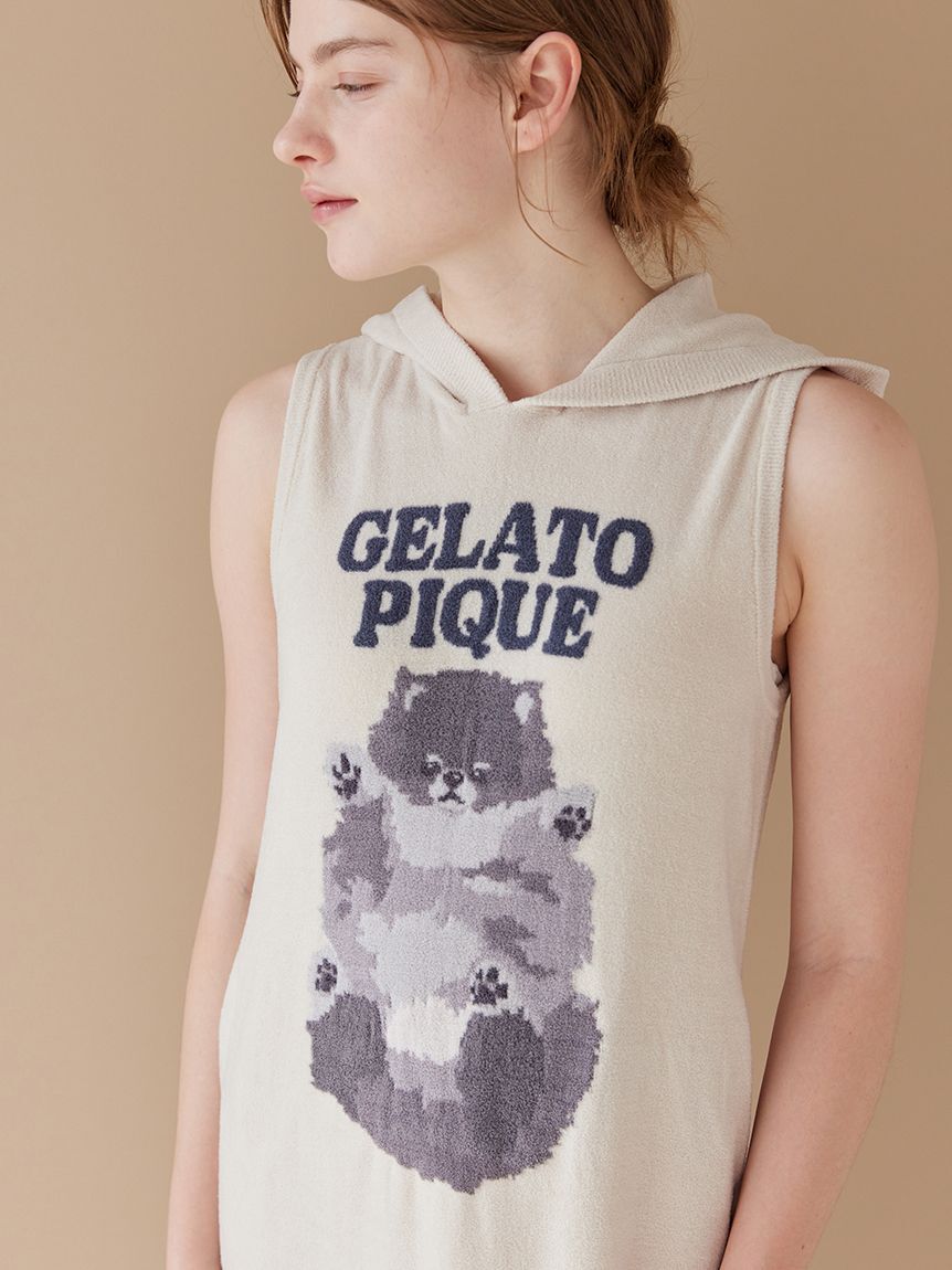 gelato pique「【ONLINE限定】ドッグジャガードフード付きワンピース」|ルームウェア|