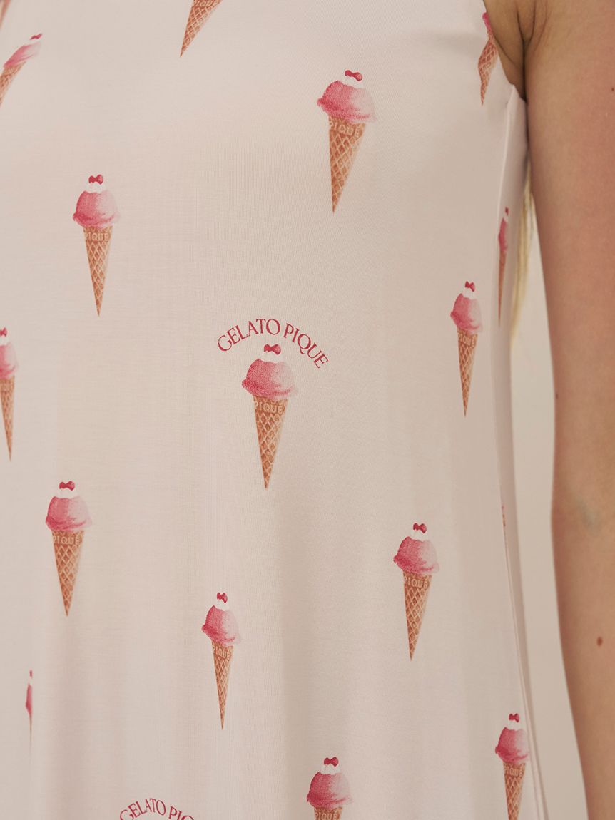 gelato pique「【接触冷感】ソルベ柄カップインキャミワンピース」|ルームウェア|