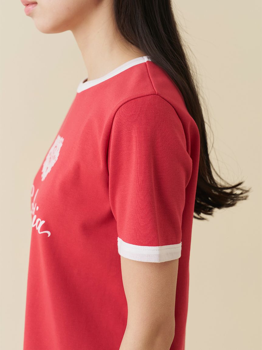 SNIDEL「【UVカット】エンブレムリンガーTシャツ」|Tシャツ・カットソー|
