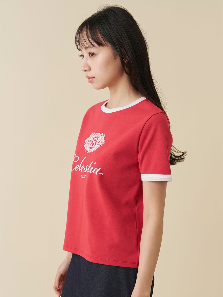 SNIDEL「【UVカット】エンブレムリンガーTシャツ」|Tシャツ・カットソー|