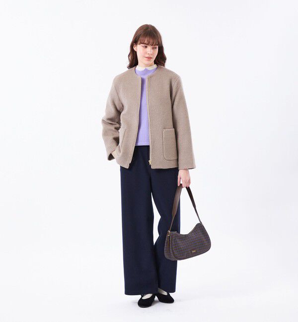 MACKINTOSH PHILOSOPHY「【WEB&一部店舗限定】ウールパイルノーカラーショートコート」|その他|