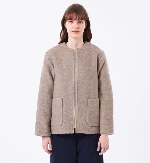 MACKINTOSH PHILOSOPHY「【WEB&一部店舗限定】ウールパイルノーカラーショートコート」|その他|