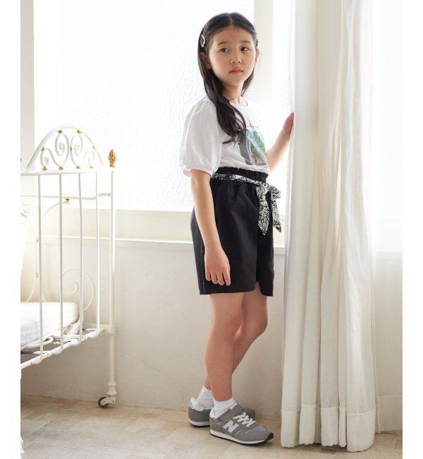 ikka kids「【親子おそろい】ボリュームパフ袖プリントTシャツ（120~160cm）」|Tシャツ・カットソー|
