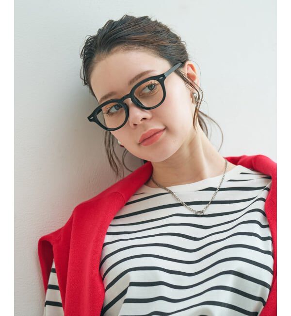  「【WEB限定】SUNCUTGlasses/UV100%CUT ウェリントン型 クリアサングラス |太縁 紫外線対策 UVカット」|サングラス|