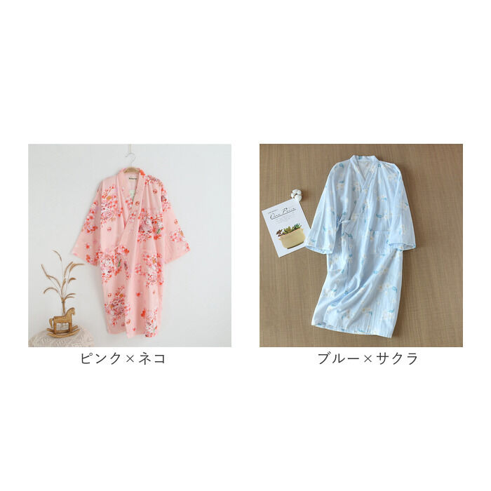 BACKYARD FAMILY「甚平 パジャマ 寝巻き 二重ガーゼ 柄 通販 浴衣 ゆかた 寝間着 寝巻 部屋着 ルームウェア」|ルームウェア|