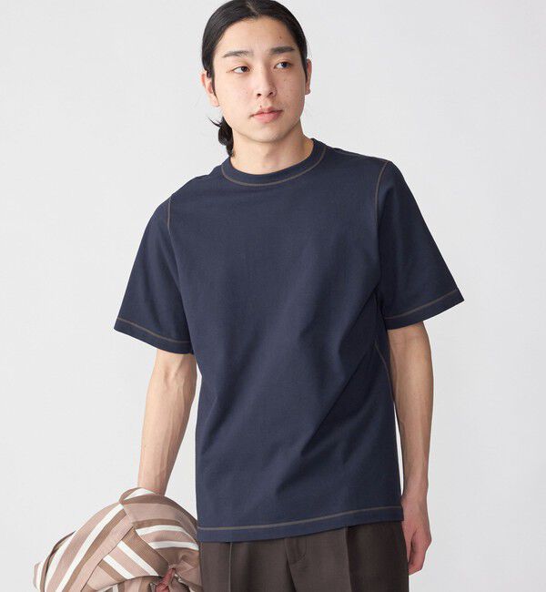 SHIPS「SHIPS: カラー ステッチ Tシャツ」|Tシャツ・カットソー|ネイビー