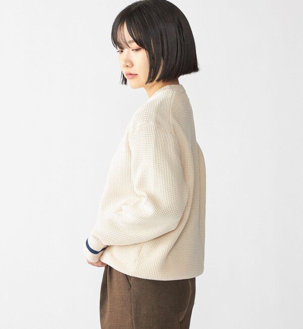 SHIPS「【SHIPS別注】FRED PERRY: シングル ティップ ワッフル ニット」|ニット・セーター|