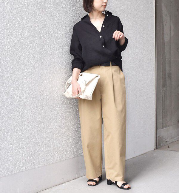 SHIPS Colors 「SHIPS Colors:〈洗濯機可能〉ユーロリネン (EURO Linen) 2WAY ロングスリーブ シャツ◇」|シャツ・ブラウス|