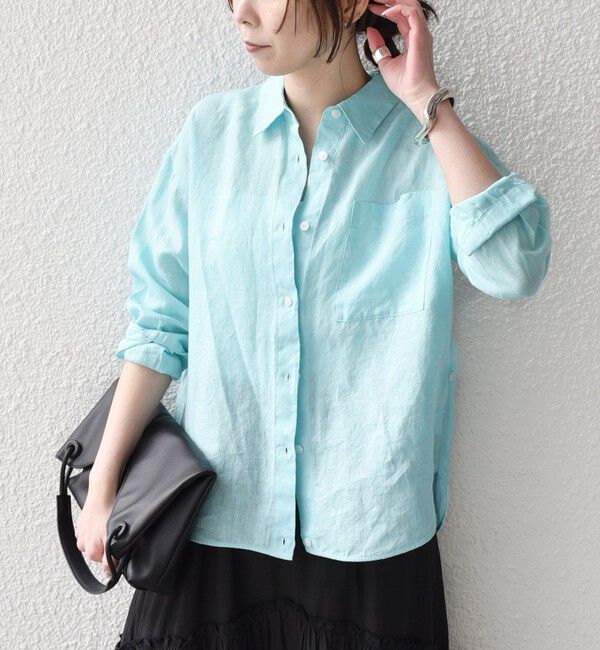 SHIPS Colors 「SHIPS Colors:〈洗濯機可能〉ユーロリネン (EURO Linen) 2WAY ロングスリーブ シャツ◇」|シャツ・ブラウス|