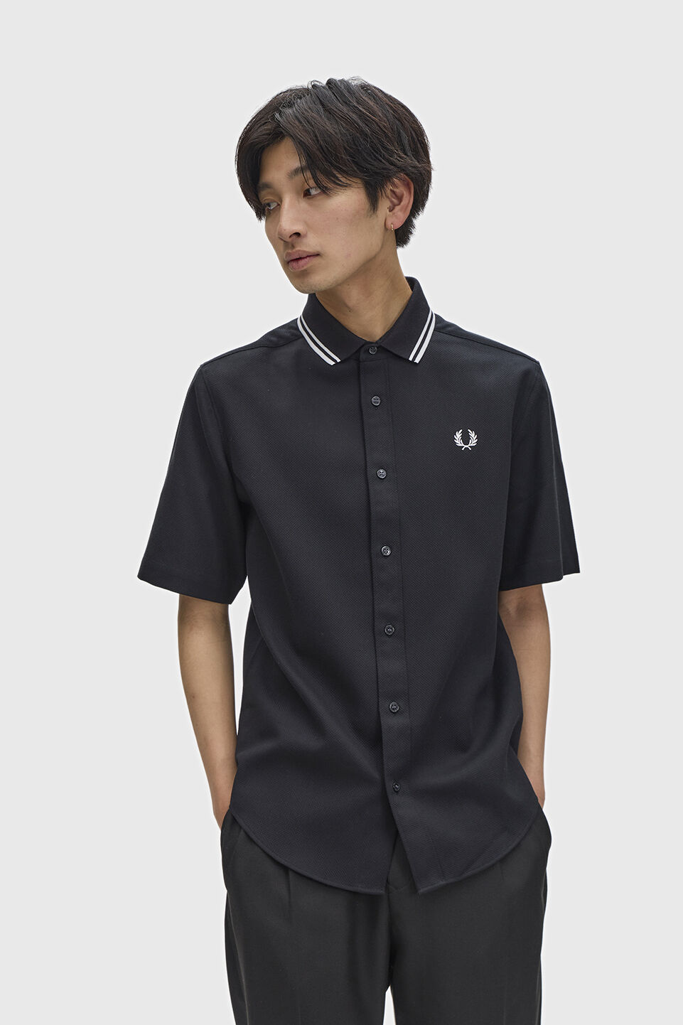 FRED PERRY 「Polo Collar Shirt／ポロカラーシャツ」|シャツ・ブラウス|BLACK