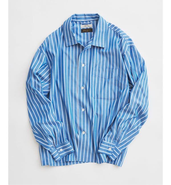 JOURNAL STANDARD relume「JAMES FABRIC / ジェームスファブリック レーヨンブレンド ストライプ シャツ」|シャツ・ブラウス|ブルー A