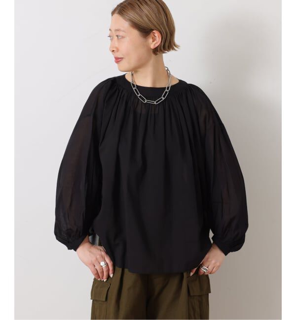 journal standard luxe「ハイツイストガーゼ ギャザーブラウス」|シャツ・ブラウス|