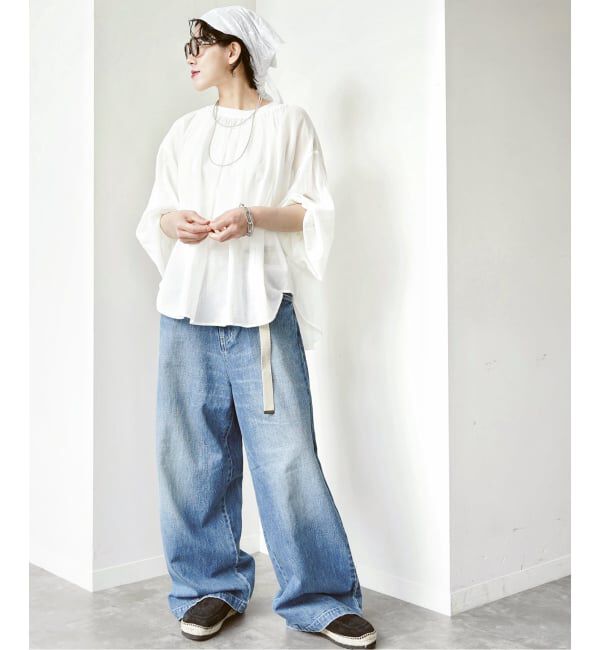 journal standard luxe「ハイツイストガーゼ ギャザーブラウス」|シャツ・ブラウス|