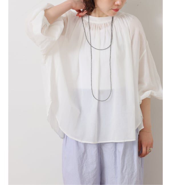 journal standard luxe「ハイツイストガーゼ ギャザーブラウス」|シャツ・ブラウス|