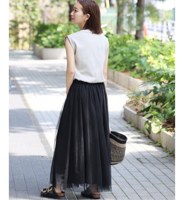JOURNAL STANDARD relume「《WEB限定追加予約》ウォッシャブルチュールイージースカート」|スカート|