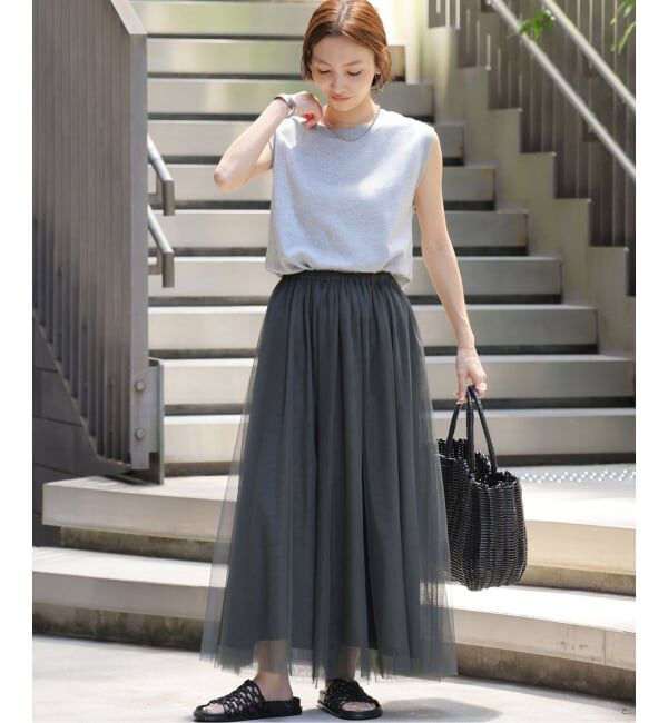 JOURNAL STANDARD relume「《WEB限定追加予約》ウォッシャブルチュールイージースカート」|スカート|