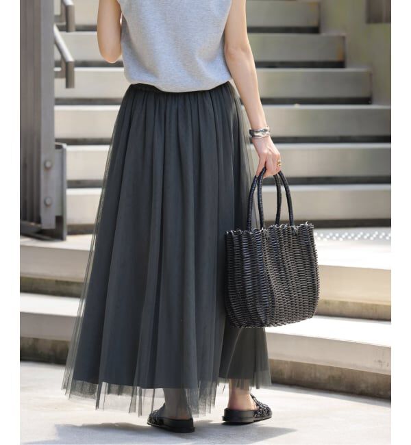 JOURNAL STANDARD relume「《WEB限定追加予約》ウォッシャブルチュールイージースカート」|スカート|