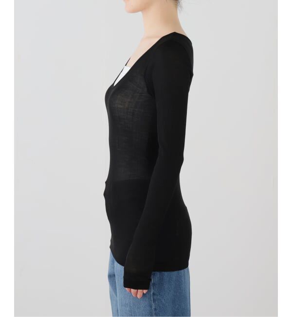 FRAMeWORK「MALU olivia 2way SILKスクープネック ロンTEE」|Tシャツ・カットソー|
