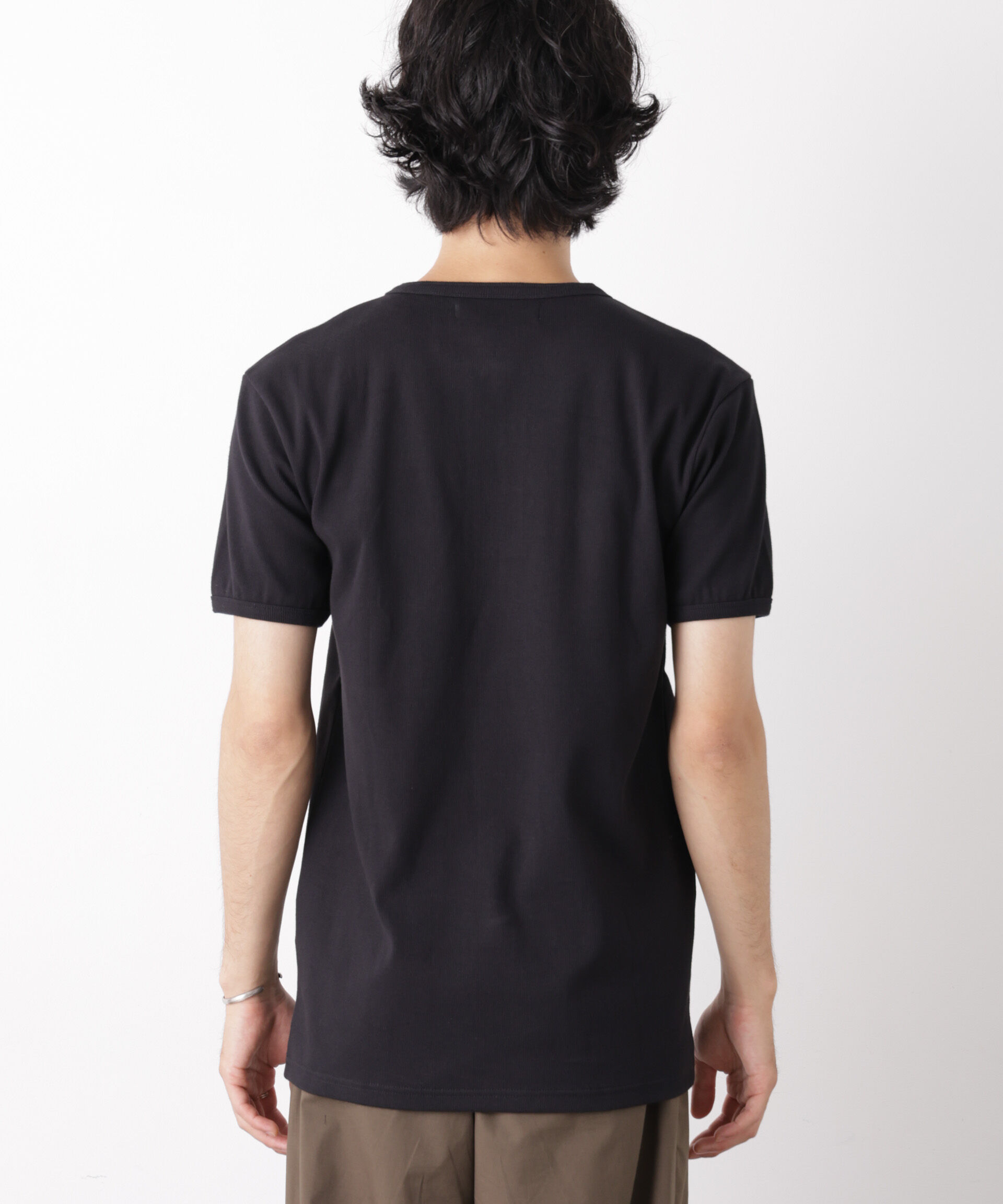 nano･universe「リブフライスヘンリーTシャツ 半袖」|Tシャツ・カットソー|