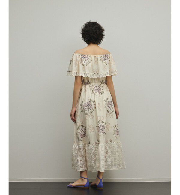 GRACE CONTINENTAL「レースコンビクロスステッチワンピース」|ワンピース|