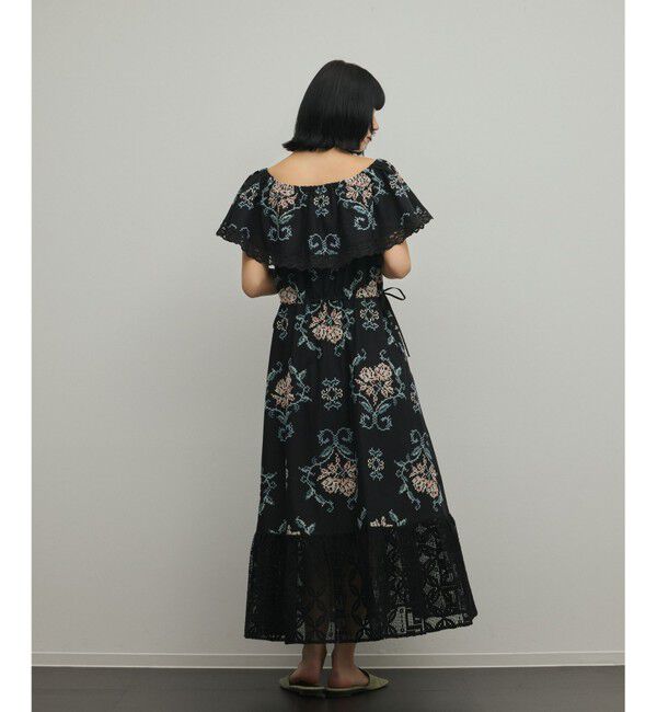 GRACE CONTINENTAL「レースコンビクロスステッチワンピース」|ワンピース|