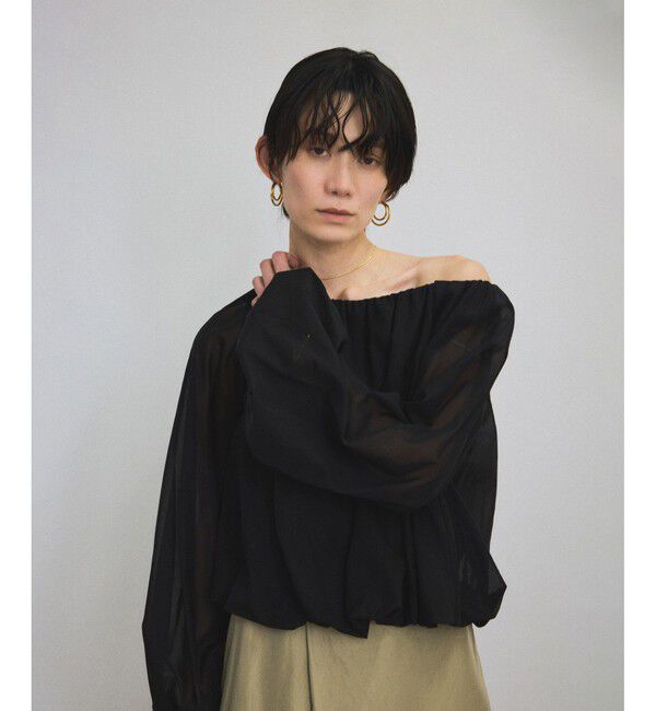 SALON adam et rope'「シアーバルーンスリーブプルオーバー」|Tシャツ・カットソー|クロメイン