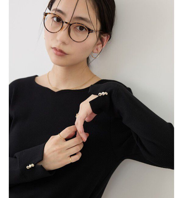 Rope&rsquo;Picnic「ハートネックリブジャケットインナー」|Tシャツ・カットソー|
