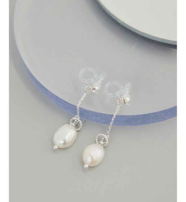ROPE PICNIC PASSAGE「チェーン/パールノンホールピアス」|ピアス|シルバー(93)