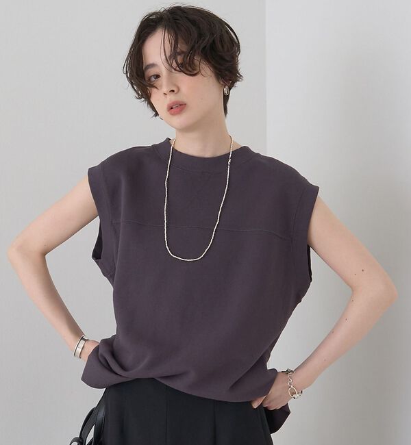 Rouge vif「ヴィンテージライクタンクTシャツ/ノースリーブ」|Tシャツ・カットソー|チャコールグレー