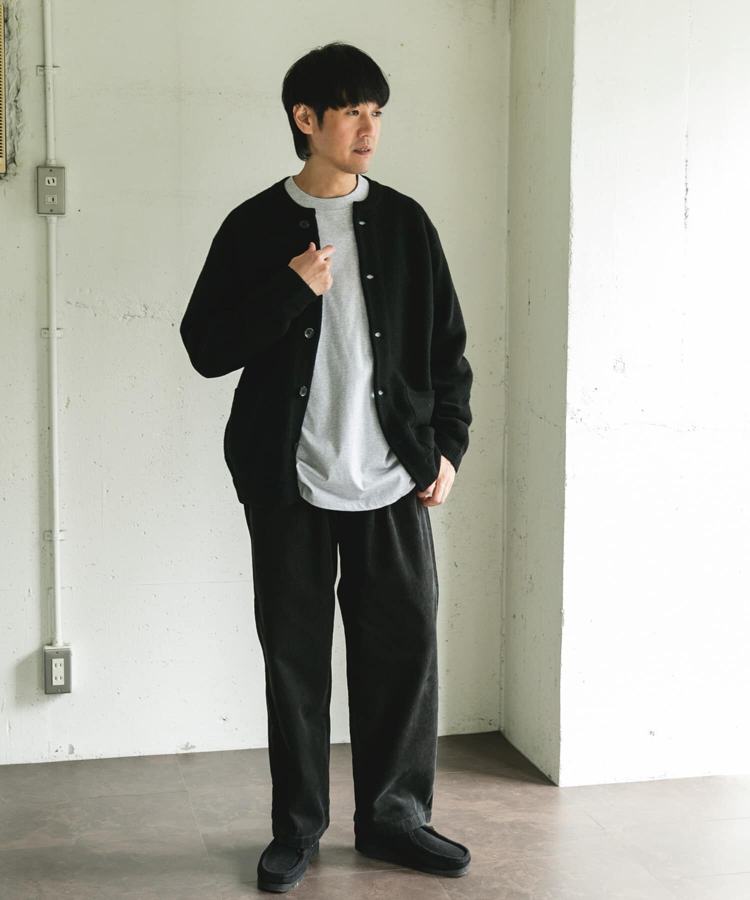 URBAN RESEARCH DOORS「ハミルトンウールガーターカーディガン」|カーディガン|