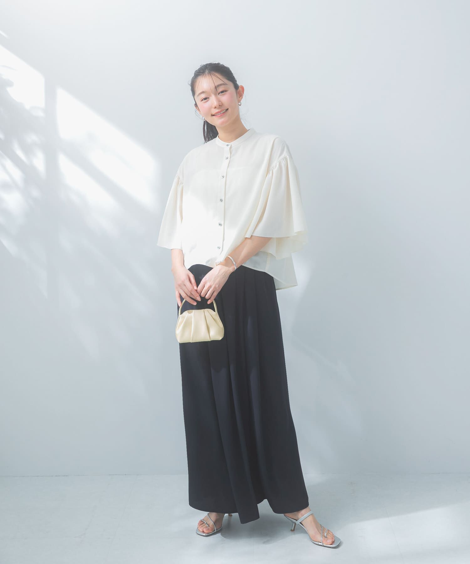 URBAN RESEARCH ROSSO「『一部WEB限定カラー』UVカットウォッシャブルリネン混ブラウス」|シャツ・ブラウス|